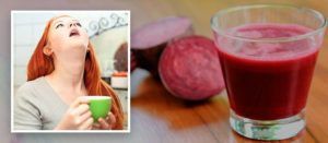 Полоскание горла соком свеклы