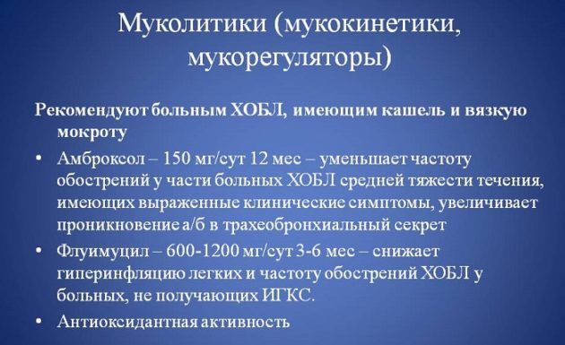 Муколитические медикаменты