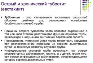 Хронический тубоотит - описание