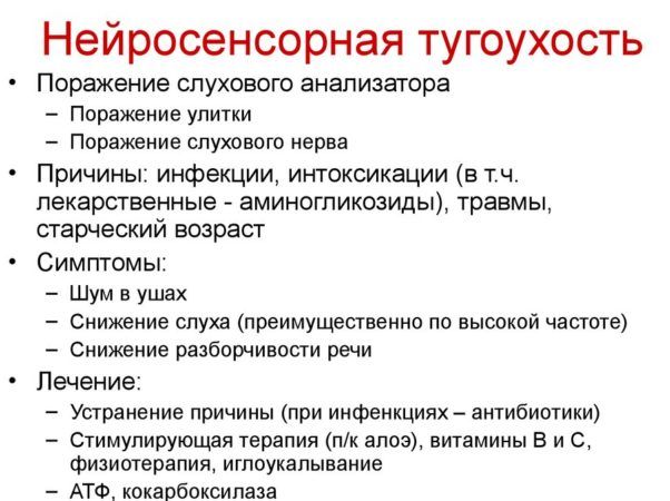 Нейросенсорная тугоухость